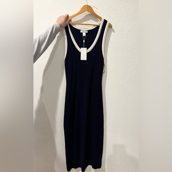 Caroline Constas Dresses & Skirts - Caroline Constas Navy & White Knit dress